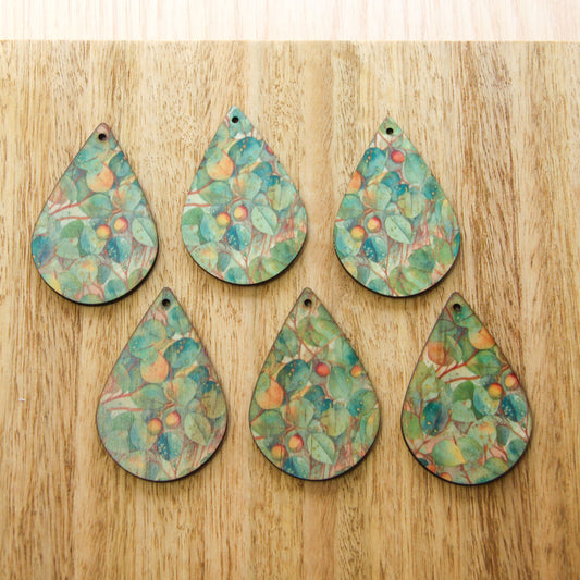 Teardrop Shape - Natural Look Print in Australian Native - 16