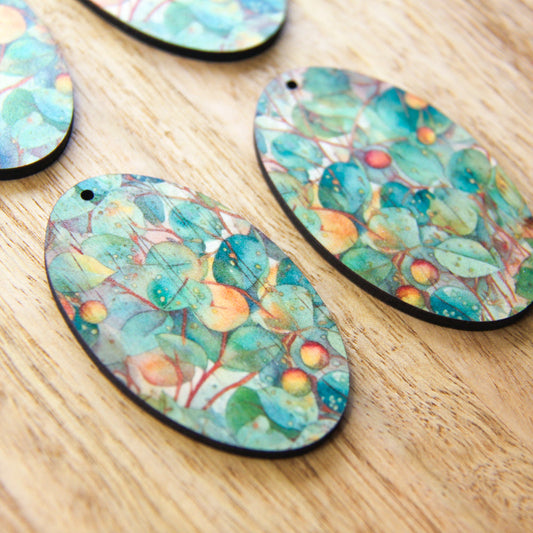 Oval Shape - Natural Look Print in Australian Native - 16