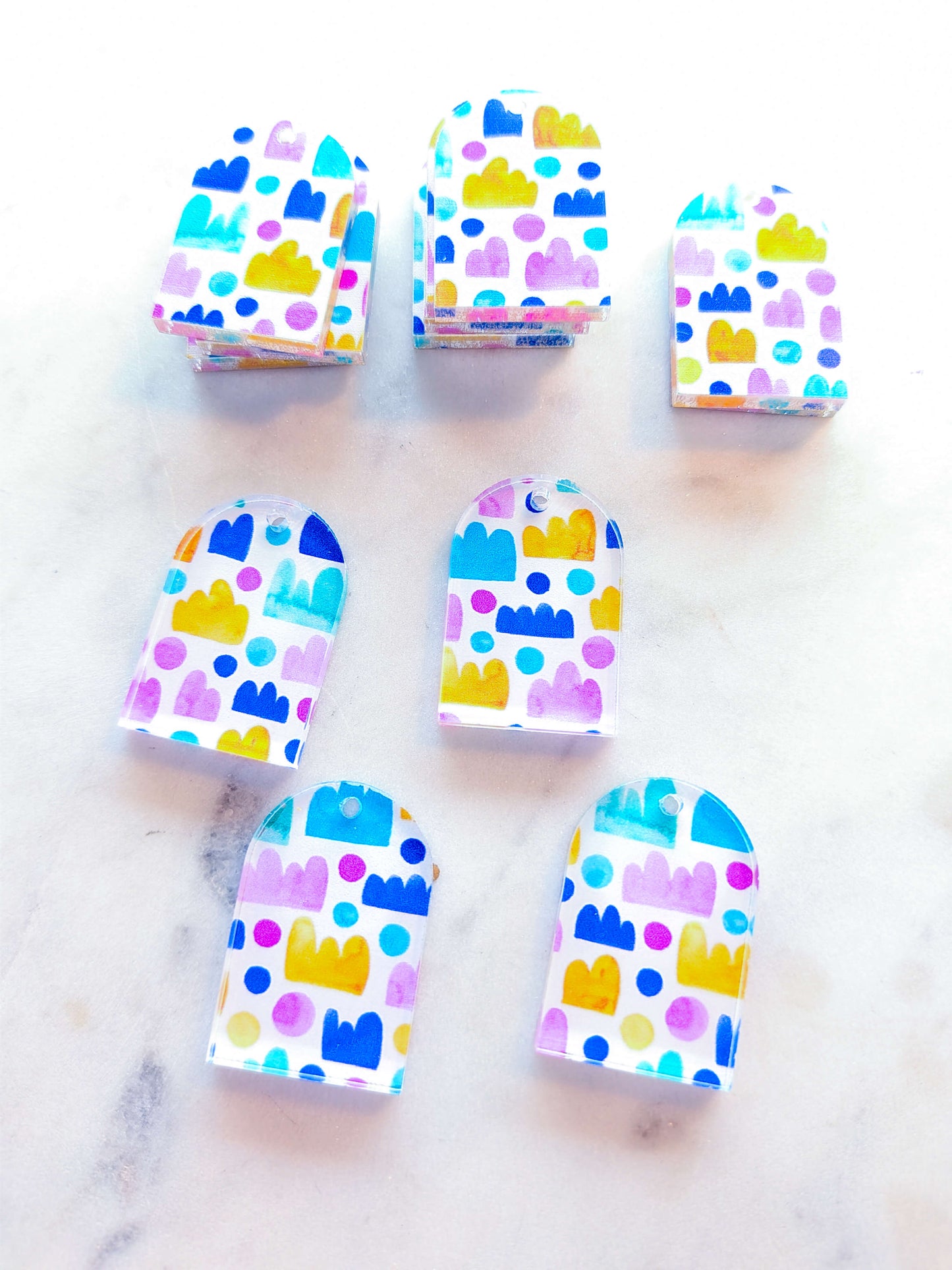Clear Acrylic - 3cm Arch - Watercolour - 26