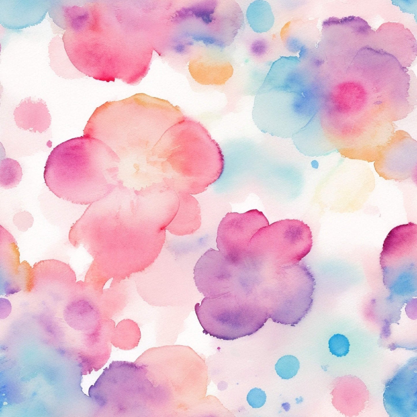 Clear Acrylic - 1.5cm Irregular Circle - Studs - Watercolour - 02