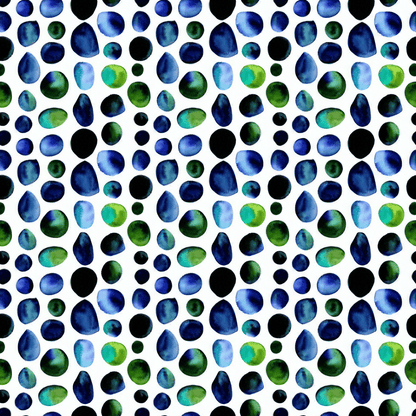 1.5cm Circle - 1 Hole - Clear Acrylic - Watercolour - 49