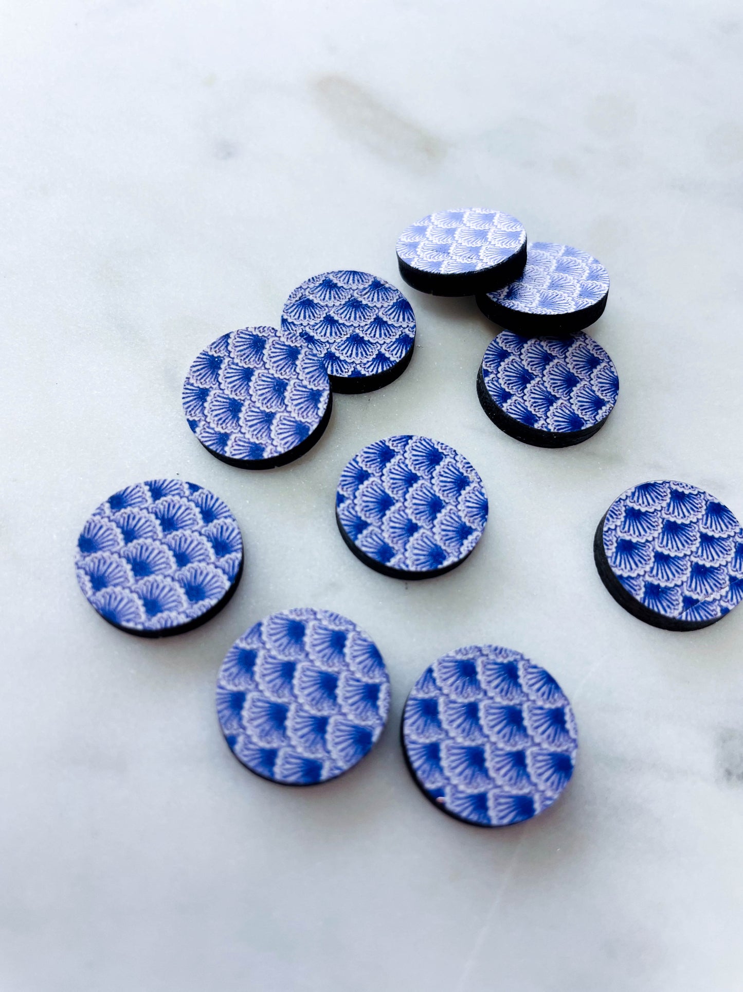 Wood - 15mm Circle - Shibori - 01