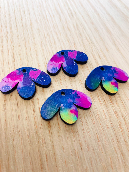 Wood - Half Flower - Neon Splash - 02
