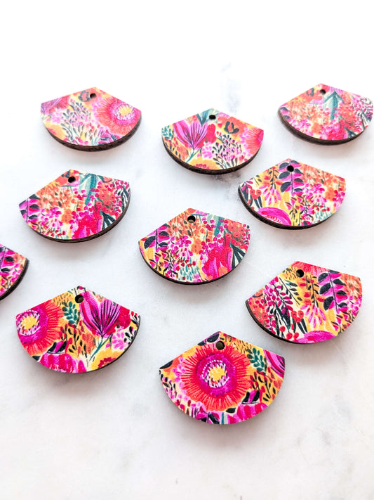 Wood - 3cm Fan - Bold Floral - 39
