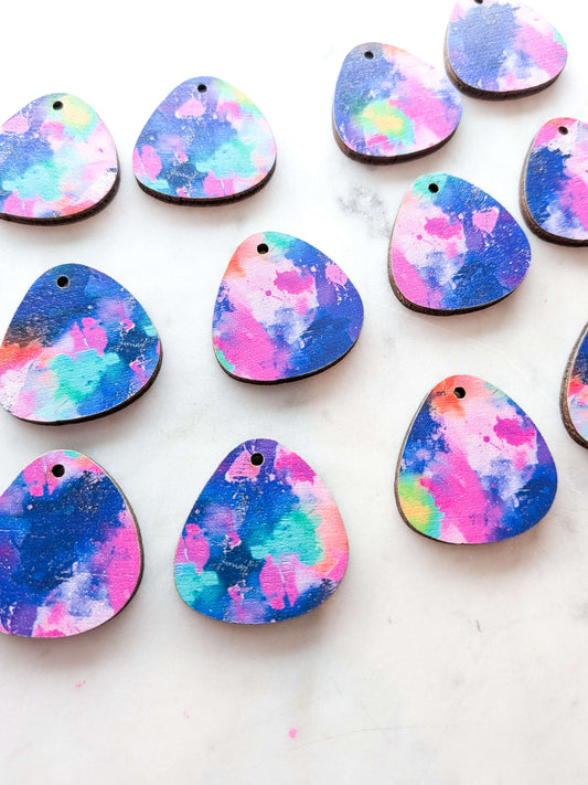 Wood - 3cm Pebble - Neon Splash - 02