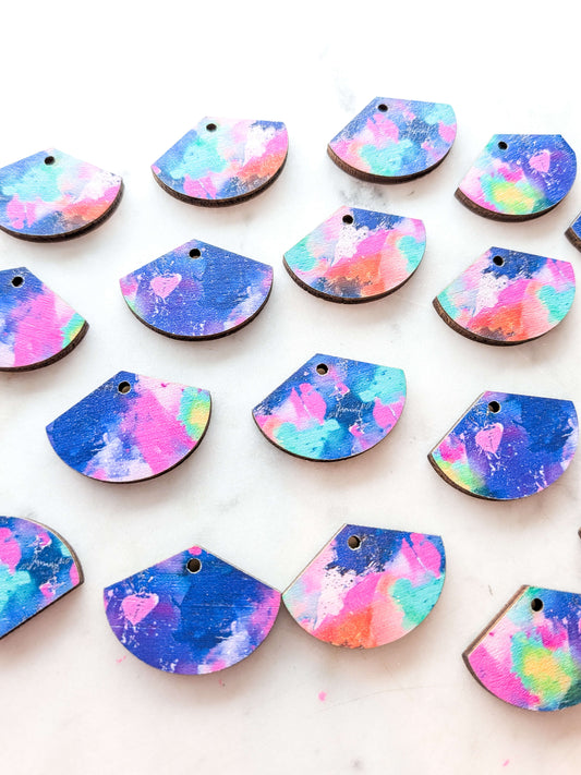 Wood - 3cm Fan - Neon Splash - 02