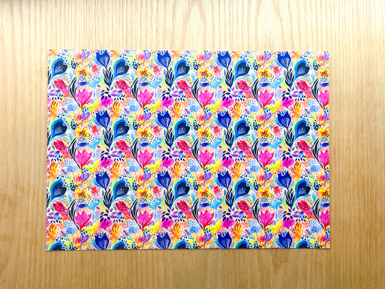 A4 Yupo Paper - Bold Floral - 77 (large scale)